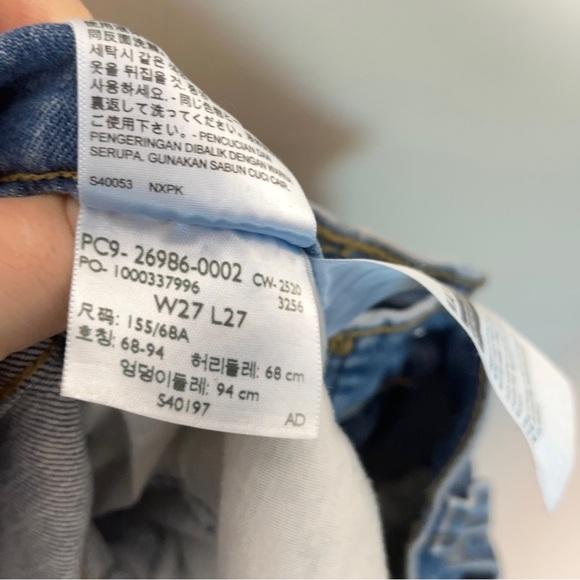 LEVI'S High Waisted Taper Jeans Mid Stone Wash {J48} - Picture 7 of 7